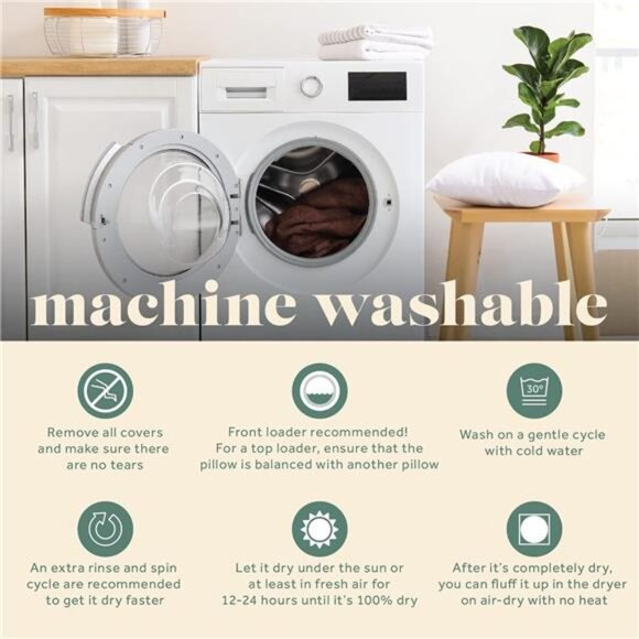 22X22 Decorative Throw Pillow Insert, Down and Feathers Fill, 100% - Picture 5 of 7